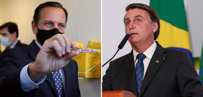 "Nanicos projetos de ditadores", diz Bolsonaro sobre a intenção de Doria com vacina