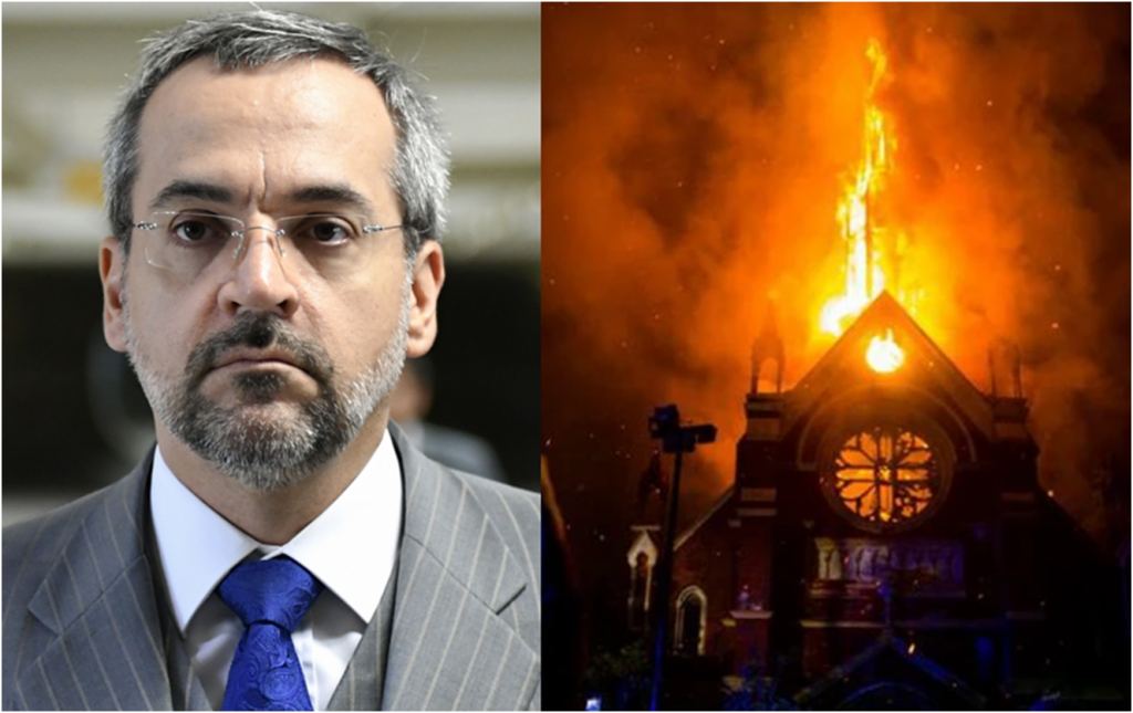 "Os demônios saíram do inferno", diz Weintraub ao comentar ataque a igrejas cristãs