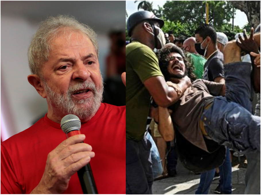 Lula defende o governo comunista de Cuba e chama protestos de mera 