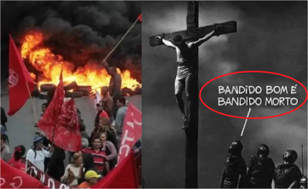 Cretinos do MTST ofendem cristãos em post sobre Jesus: "Bandido bom é bandido morto"